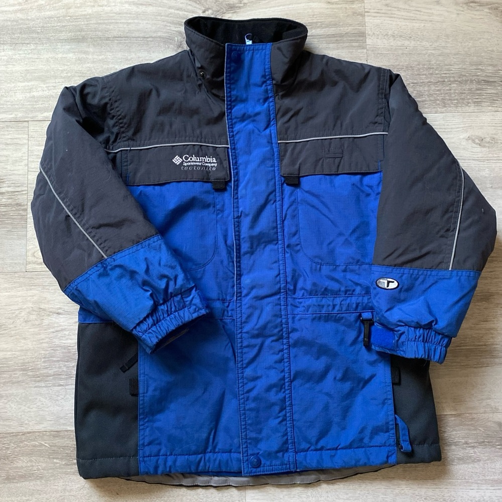 Columbia Blue Zip Up Insulated Puffer Jacket Boys Size 8